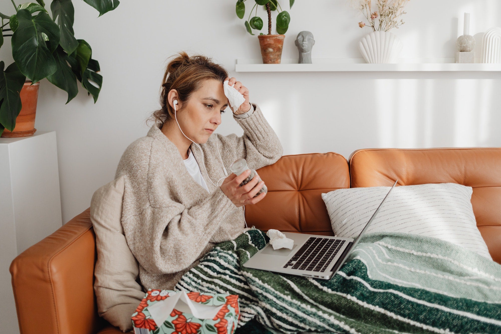 woman with common cold